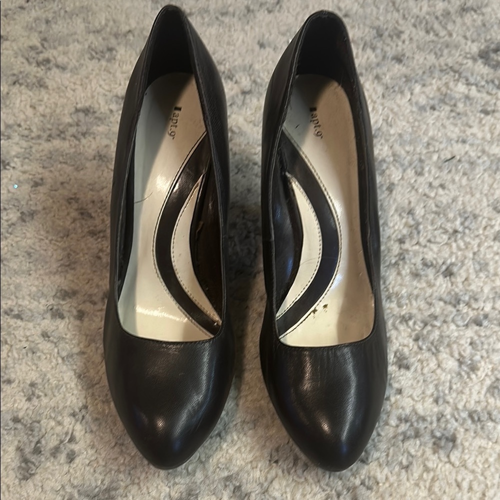 Elegant Dark Chocolate Leather Women's Pumps